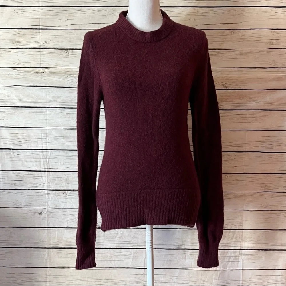 J.Crew Maroon Alpaca Blend Sweater Size Small
